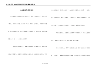 六年级新年见闻作文