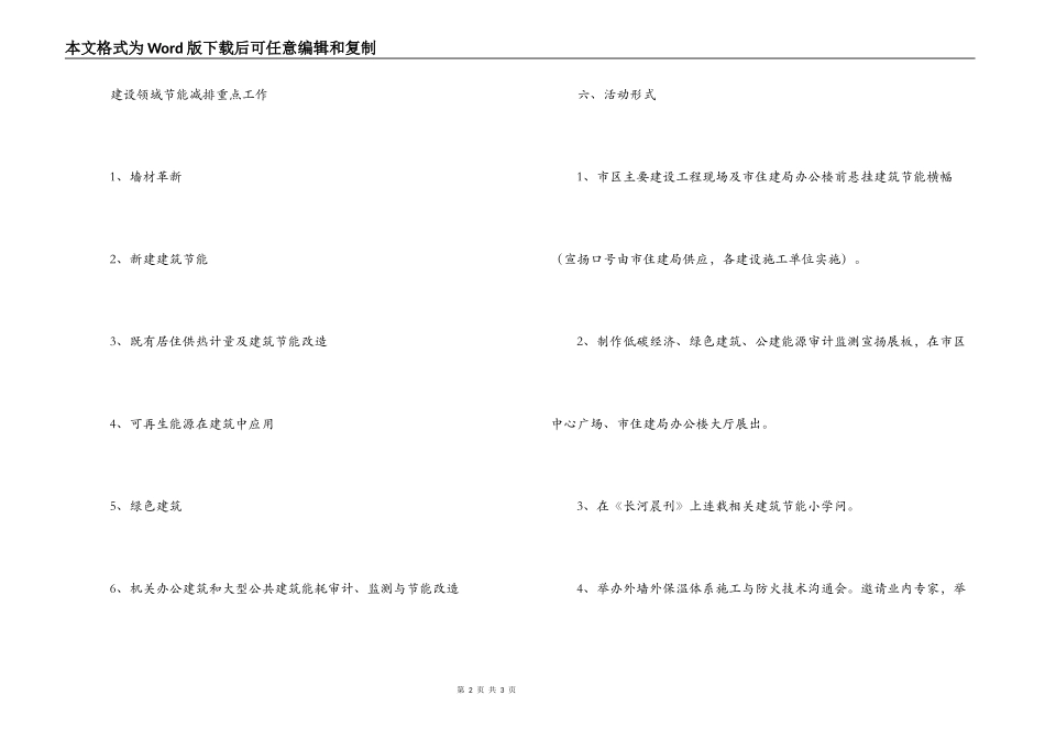 全市建设领域节能宣传周活动的实施方案_第2页