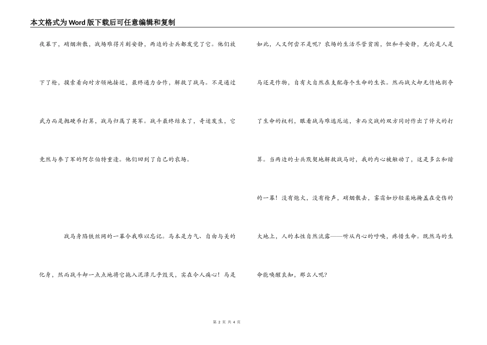 电影《战马》观后感_第2页