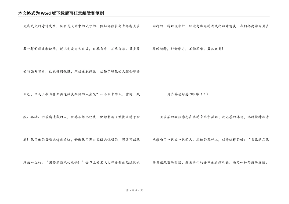 贝多芬读后感300字_第3页