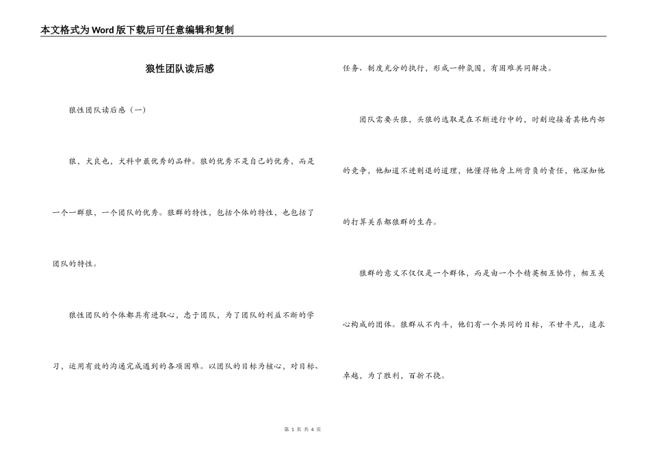 狼性团队读后感_第1页