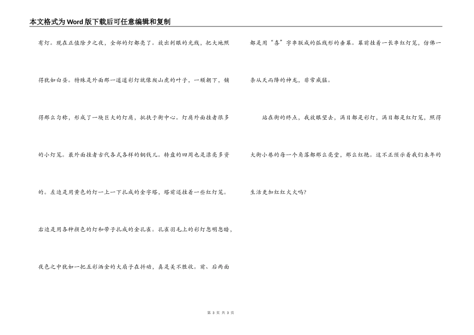 除夕的作文：除夕的美景_第3页