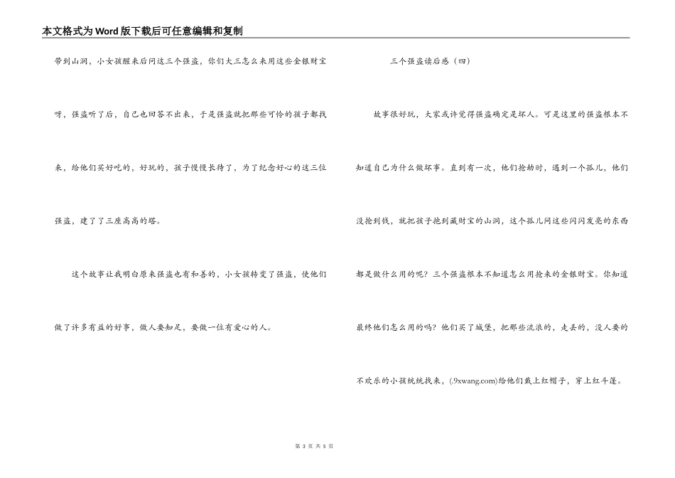 三个强盗读后感_第3页
