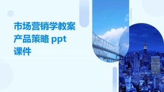 市场营销学教案产品策略ppt课件