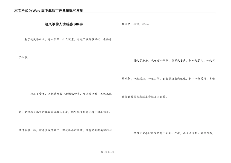 追风筝的人读后感800字_第1页