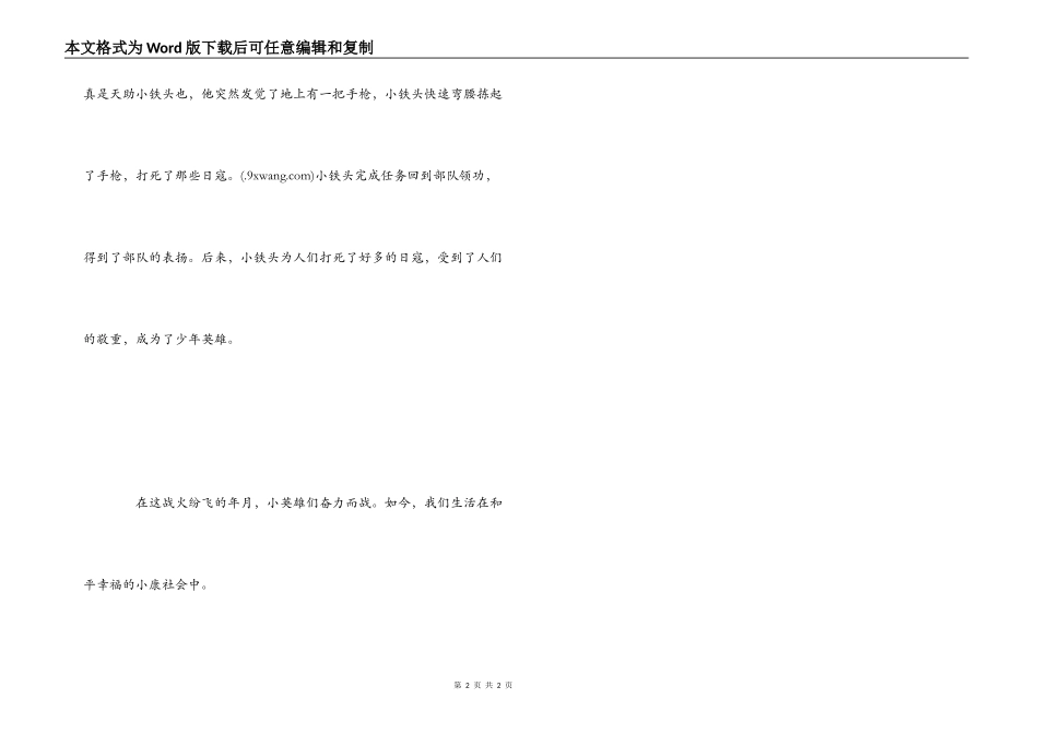 小铁头夺马南征记读后感_第2页
