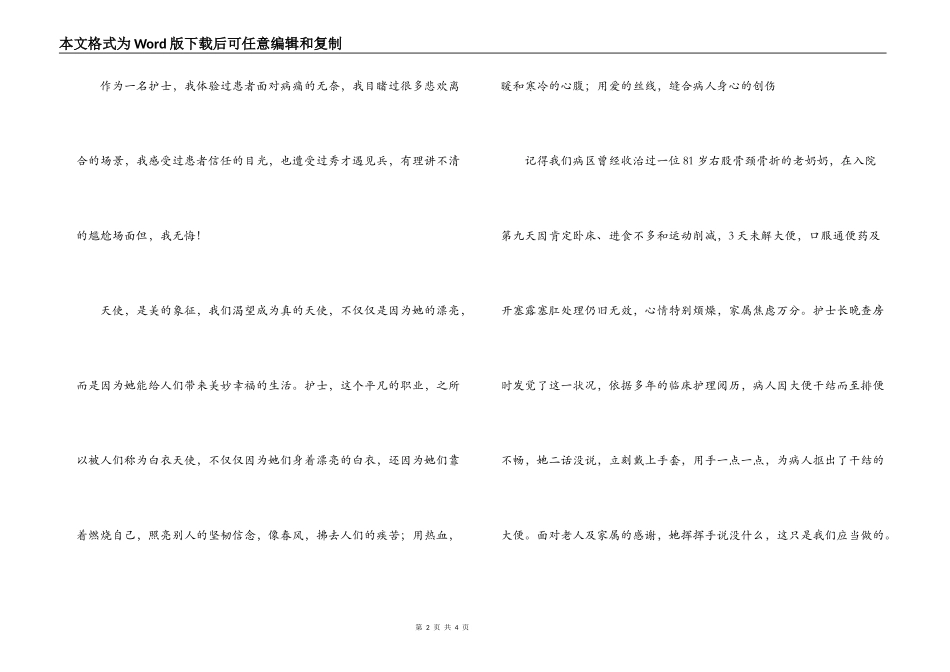 护士节演讲稿【世界上谁最美】_第2页