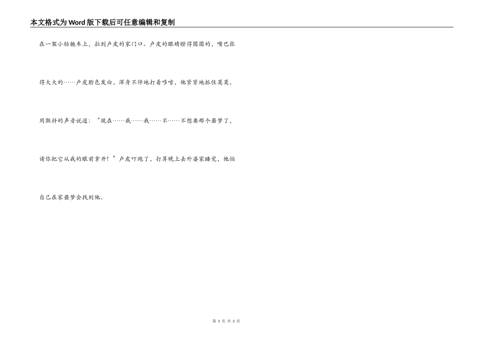 呼噜哈啦小浣熊读后感_第3页