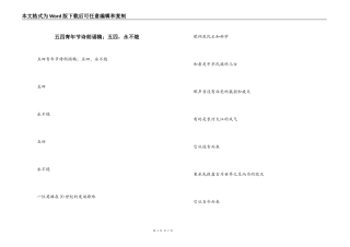 五四青年节诗朗诵稿；五四，永不熄