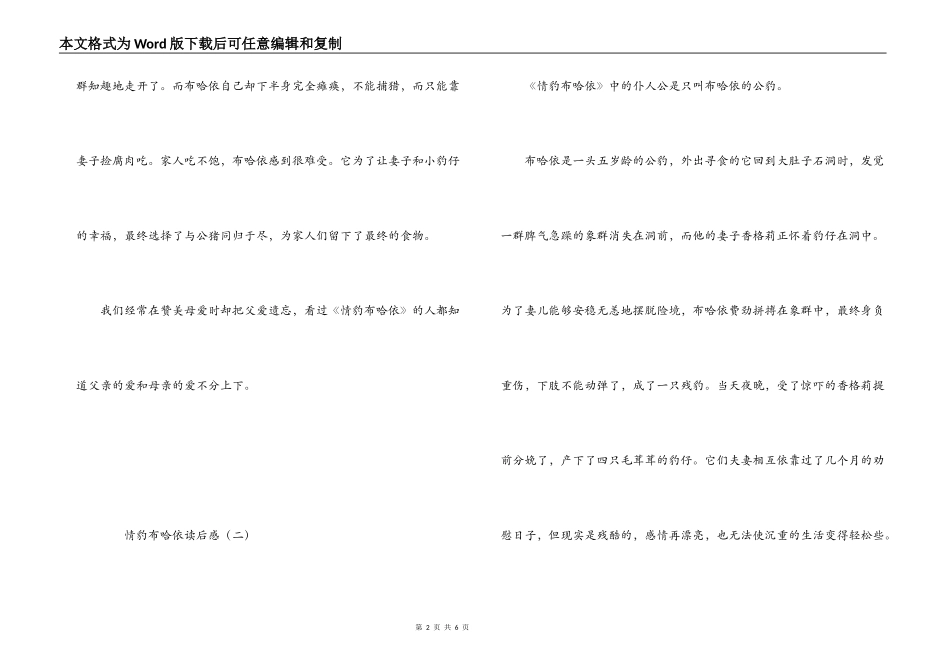 情豹布哈依读后感_第2页