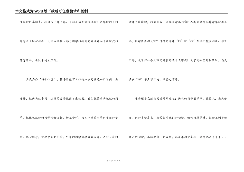 少先队辅导员的感悟_第2页