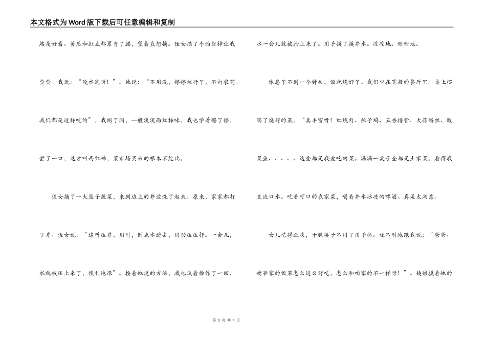 矿山分厂职工国庆60周年征文：一顿农家饭_第3页