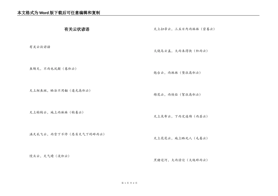 有关云状谚语_第1页