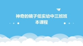 神奇的镜子低实幼中三班班本课程