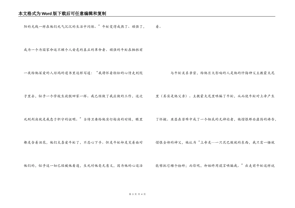 《牛虻》读后感_第3页
