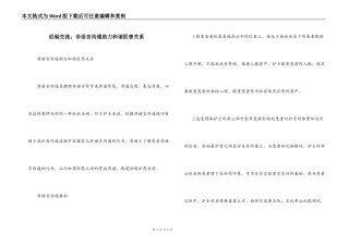 经验交流；非语言沟通助力和谐医患关系