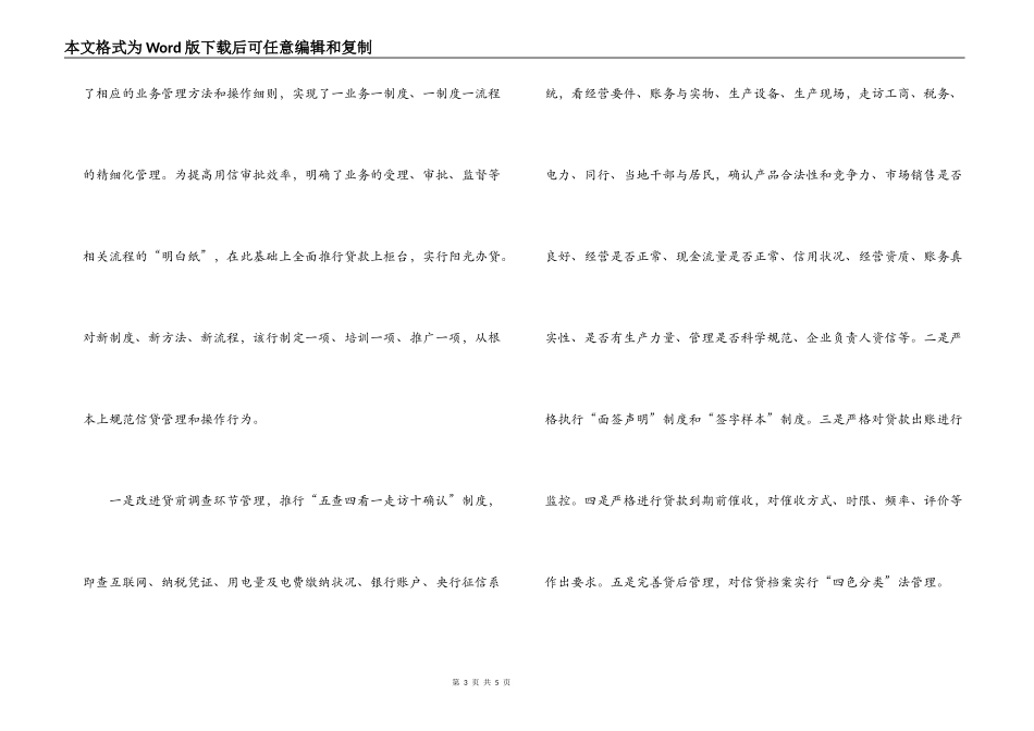 银行信贷业务精细化管理演讲稿范文_第3页