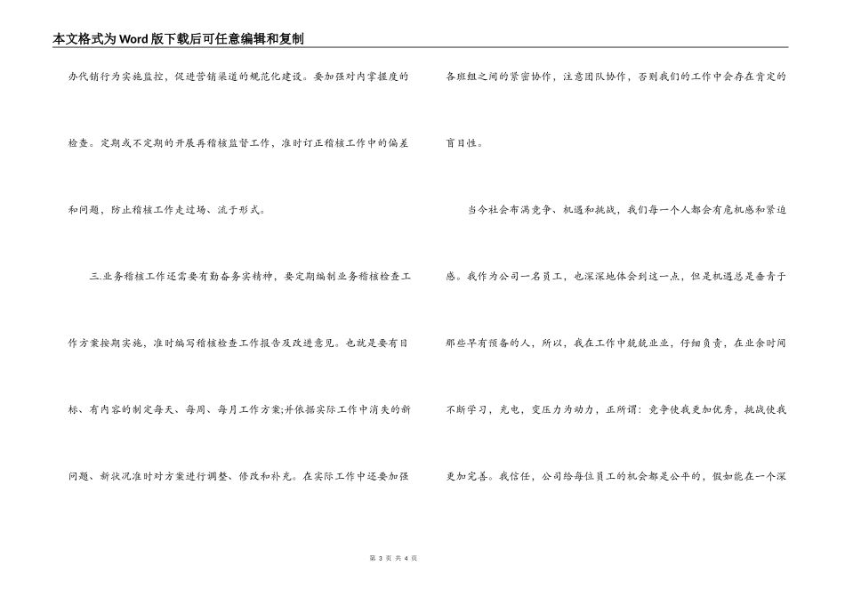 公司稽核班长竞聘演讲稿_第3页