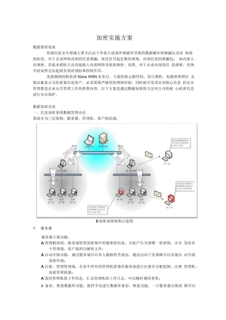 加密实施方案完整