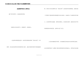 县级教师培训心得体会