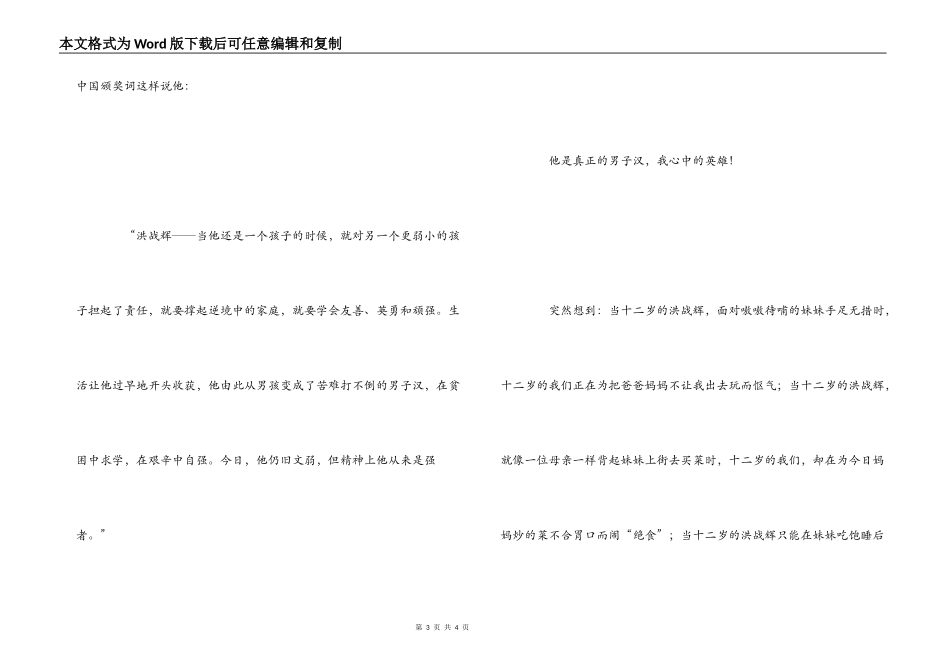 看洪战辉事迹有感_第3页