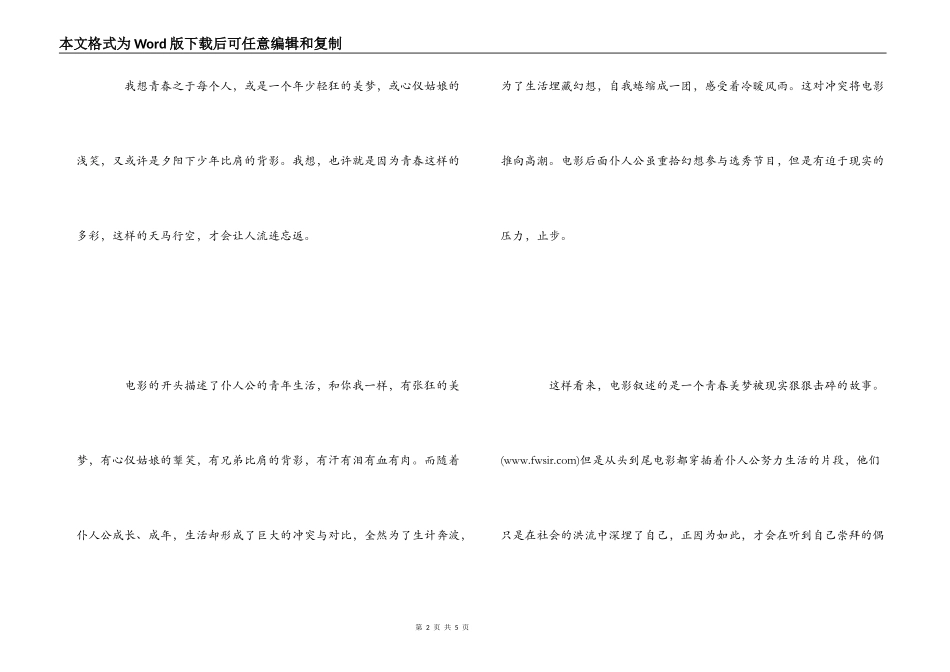 电影《老男孩》观后感_第2页