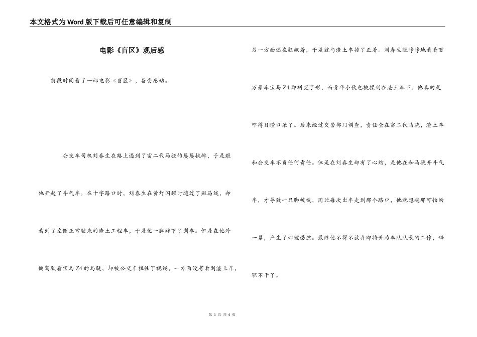 电影《盲区》观后感_第1页