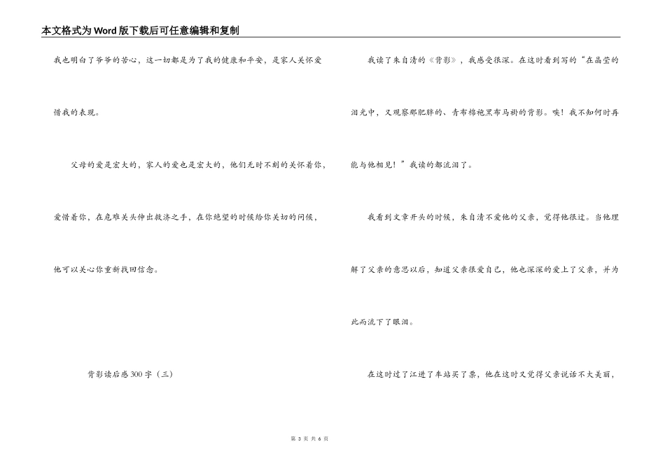 背影读后感300字_第3页