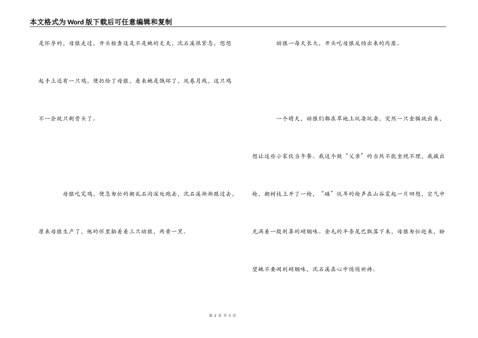 第七条猎狗读后感_第2页