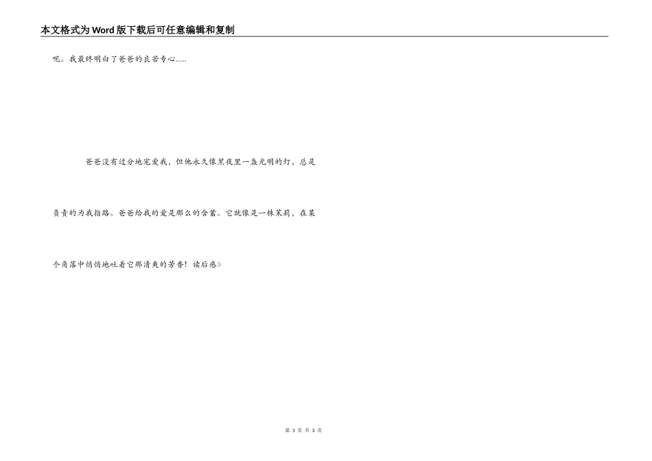 《心中那盏灯》读后感_第3页