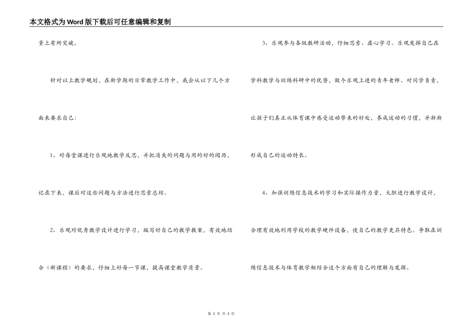 小学体育教师个人发展规划_第3页