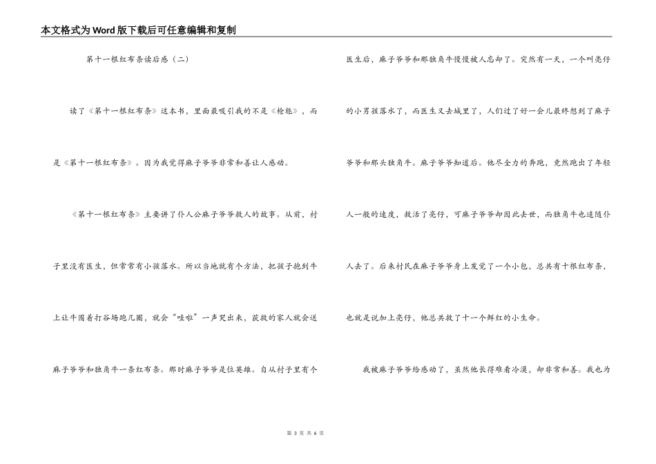 第十一根红布条读后感_第3页