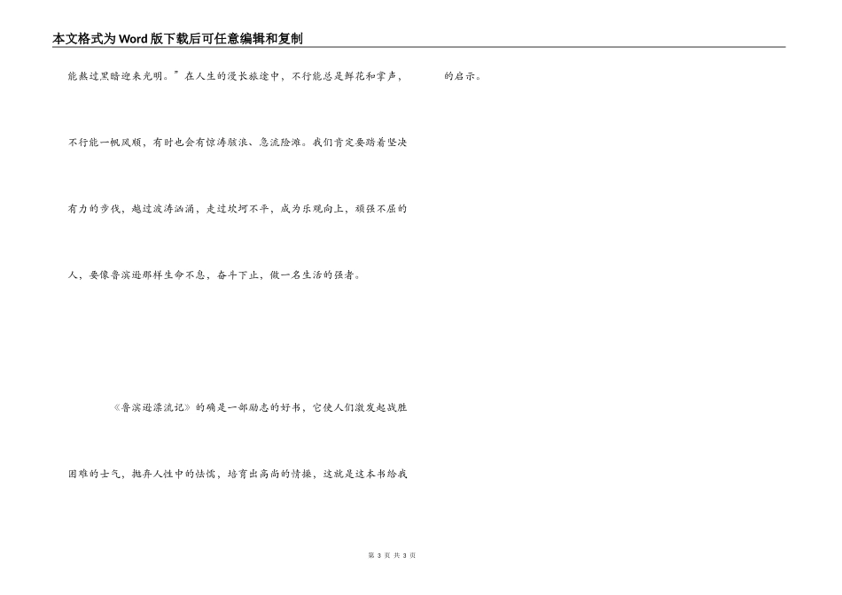 鲁滨逊漂流记读后感800字_1_第3页