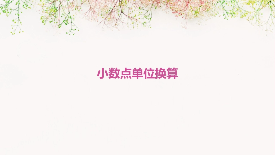 小数点单位换算_第1页
