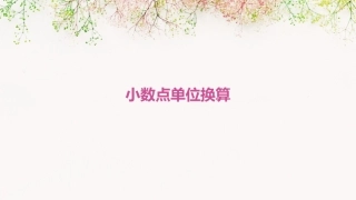 小数点单位换算