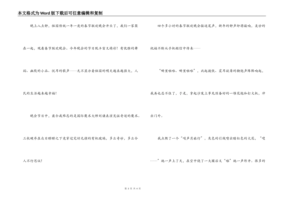 作文；不眠的除夕夜_第3页