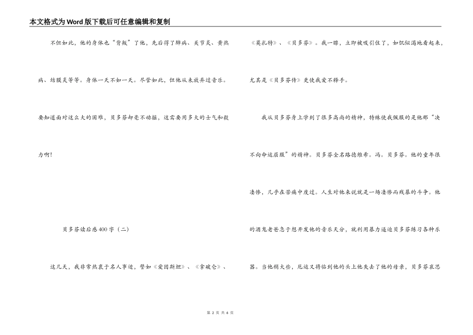 贝多芬读后感400字_第2页