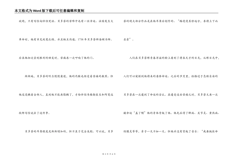 贝多芬读后感400字_第3页