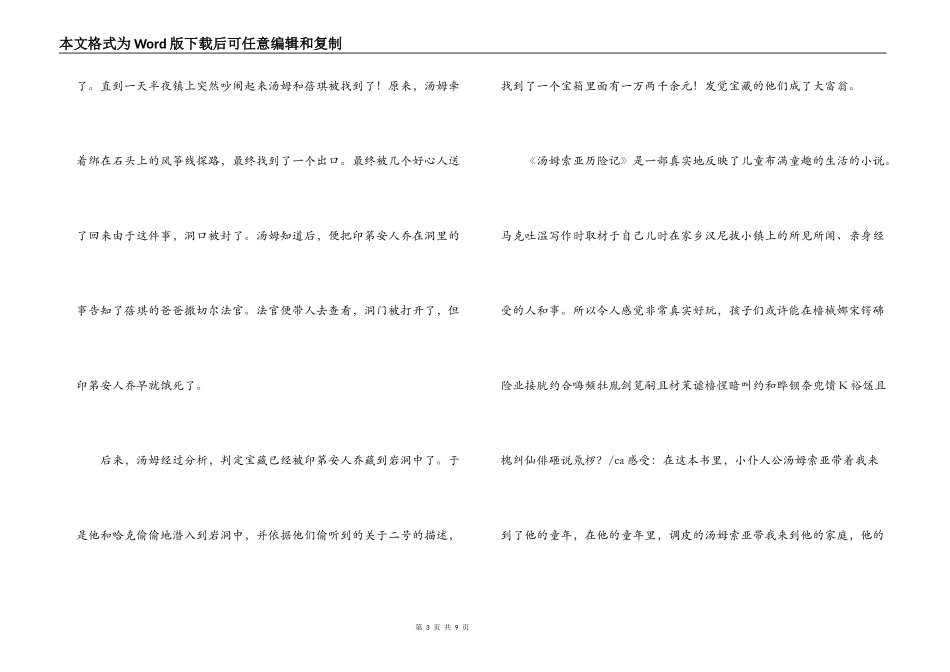 汤姆索亚历险记简介_第3页