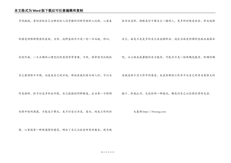 电脑公司署假实习报告范文_第3页