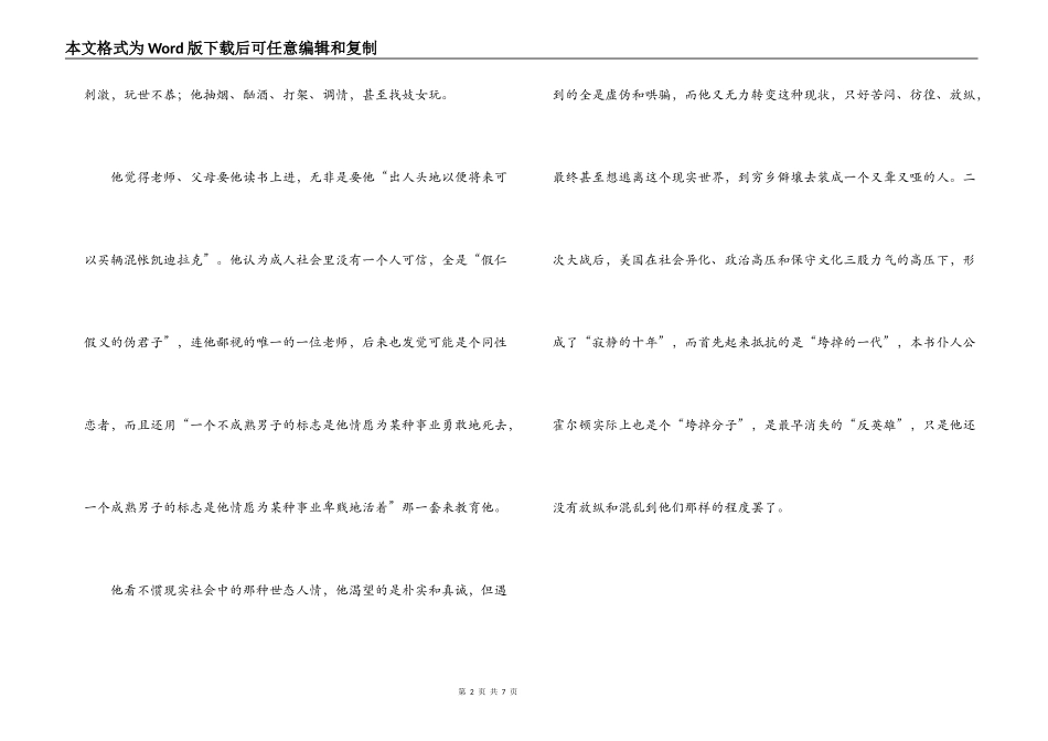 麦田里的守望者简介_第2页