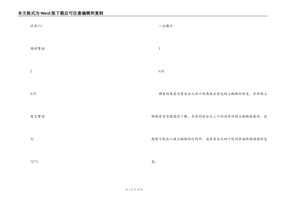 大学生网上购物情况调研报告_第3页