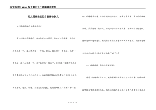 幼儿园教研组的自我评价例文