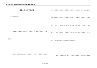 地震中的父与子读后感