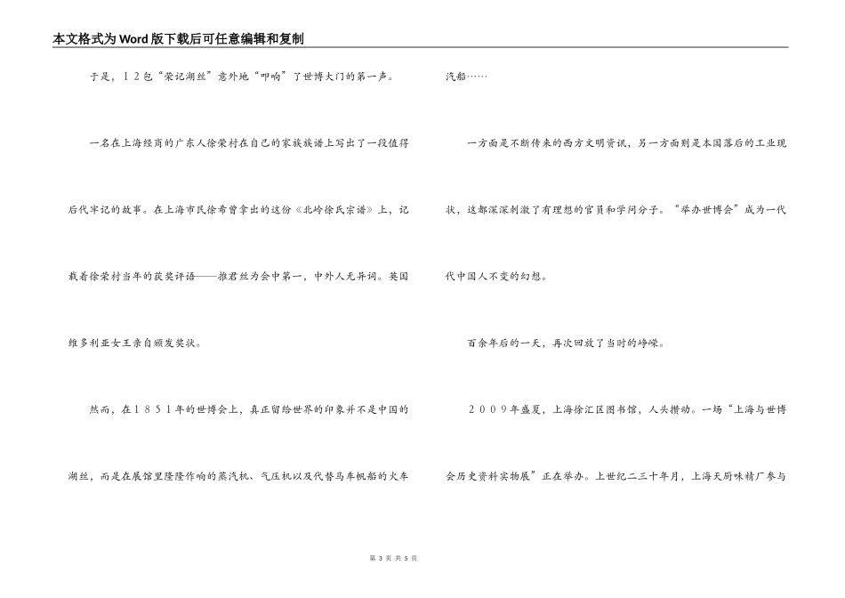 追赶时代的脚步--献给2022年上海世博会_第3页