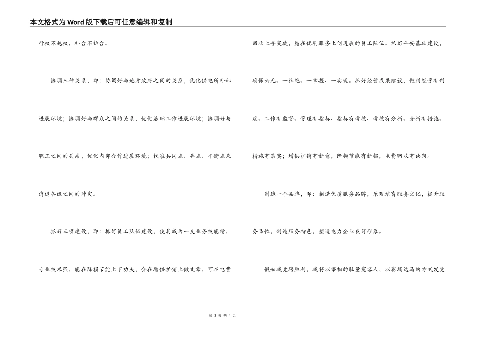 电力所副所长竞聘演讲稿_第3页