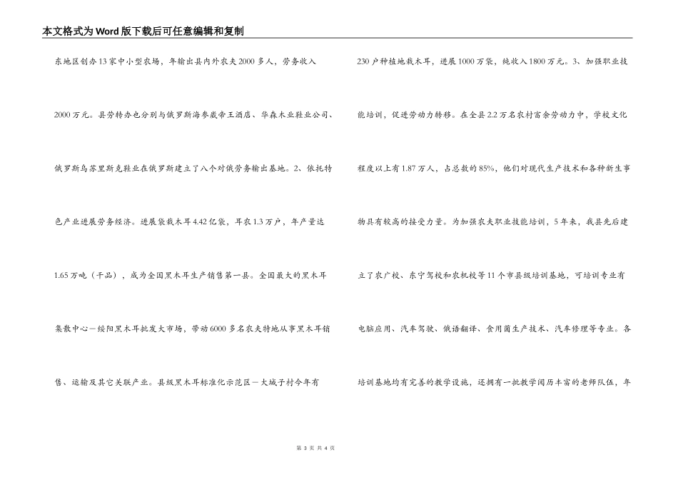 东宁县劳务输出调研材料_第3页