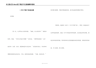 一片叶子落下来读后感