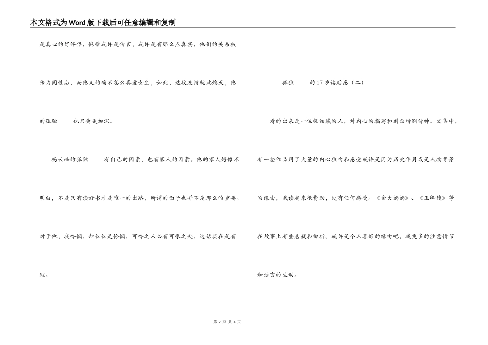 寂寞的17岁读后感_第2页