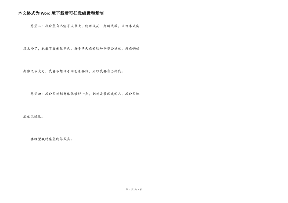 小学生作文 新年愿望_第3页